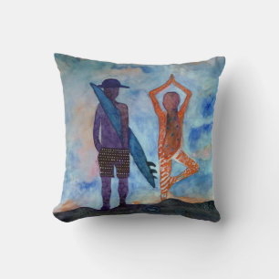 Coussin décoratif Dessin de fée au coucher du sole