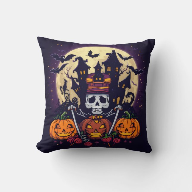 Coussin Décoratif d'Halloween - "Home Sweet Haunte Kissen (Vorderseite)