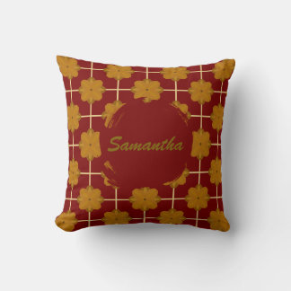 Coussin décoratif en carreau floral Retro Terra Bl