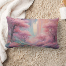 Coussin décoratif en forme d'art AI Forest Nature