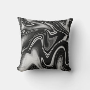 Coussin décoratif en marbre noir