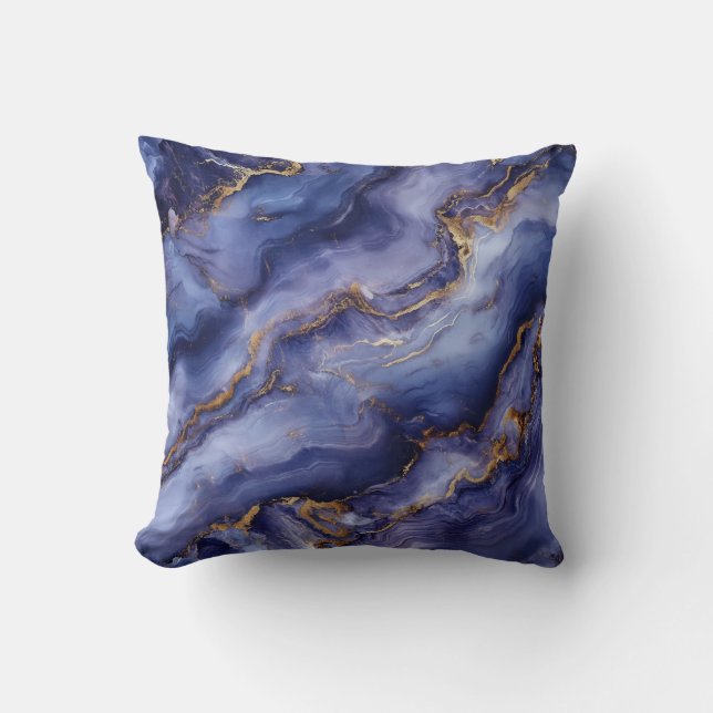 Coussin décoratif en marbre rouge et doré (Recto)