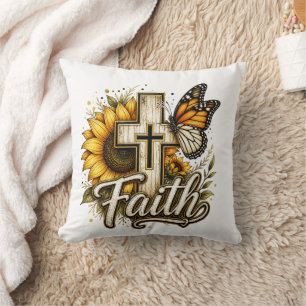 Coussin décoratif Faith and Sunflowers