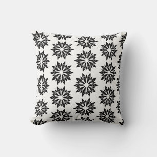 Coussin décoratif - Fleurs noires