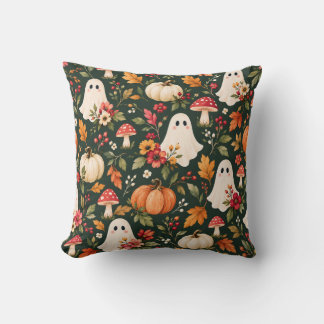 Coussin décoratif floral fantaisiste de jardin fan
