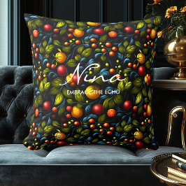 Coussin décoratif inspiré de Khokhloma