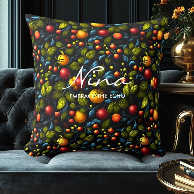 Coussin décoratif inspiré de Khokhloma (Créateur téléchargé)