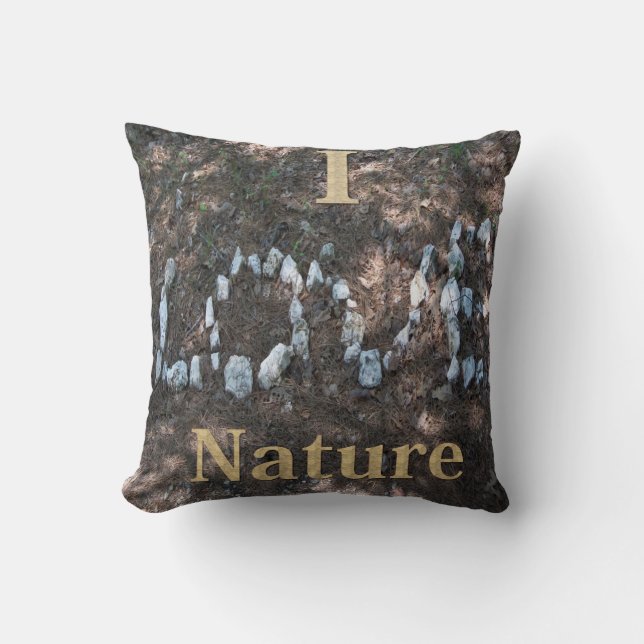 Coussin décoratif J'adore la nature (Recto)