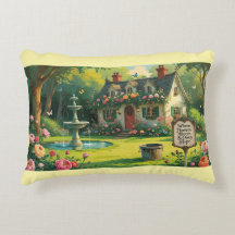 Coussin décoratif - Là où les fleurs s'épanouissen