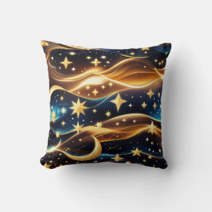 Coussin décoratif – Lune céleste ambre