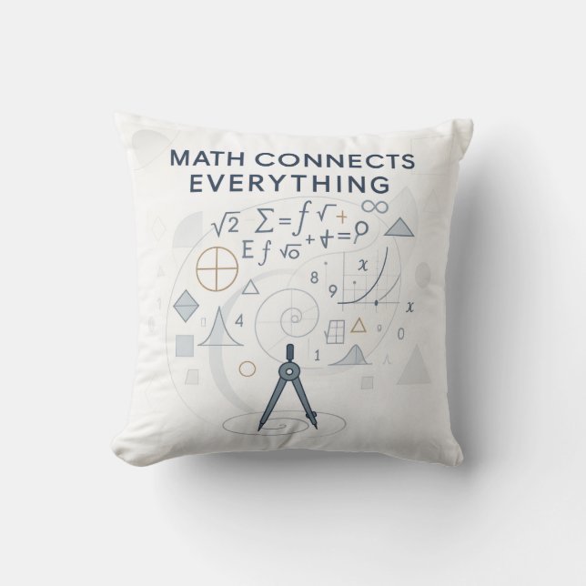 Coussin décoratif Math Connects Everything pour ta (Recto)