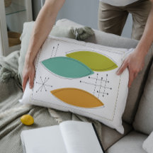 Coussin décoratif moderne du milieu du siècle