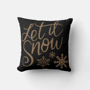 Coussin Décoratif moderne laissez-le neiger Cristal Flocon