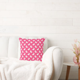 Coussin décoratif motif lapin de Pâques