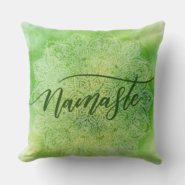 Coussin Décoratif Namaste Vert (Recto)