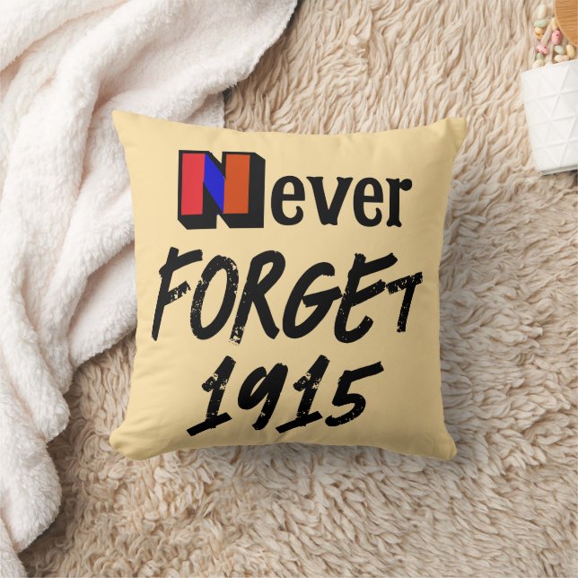 Coussin décoratif Never Forget 1915 (Couverture)