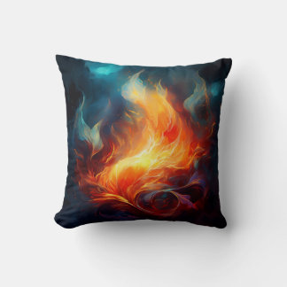 Coussin décoratif - Œuvre d'art Flammes