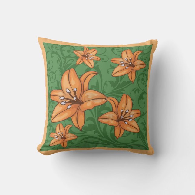 Coussin décoratif Orange Lily (Recto)