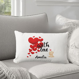 Coussin décoratif personnalisé avec amour