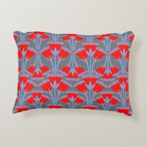 Coussin décoratif Red Bellflower | One Owl Artist