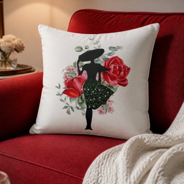 Coussin décoratif Red Rose et mode (Créateur téléchargé)