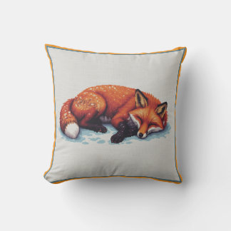 Coussin décoratif renard endormi