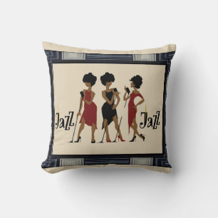 Coussin décoratif reversible de jazz encadré