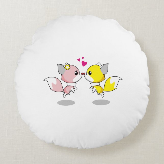 Coussin décoratif rond (40,6 cm) (Devant)