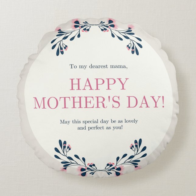 Coussin décoratif rond (40,6 cm) (Devant)