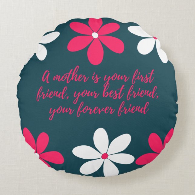 Coussin décoratif rond (40,6 cm) (Devant)