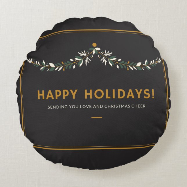 Coussin décoratif rond (40,6 cm) (Devant)