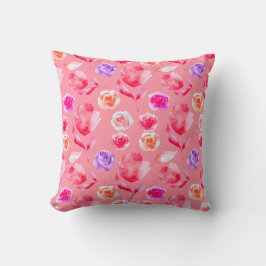 COUSSIN DÉCORATIF ROSES PINK A QUATRE SAISONS