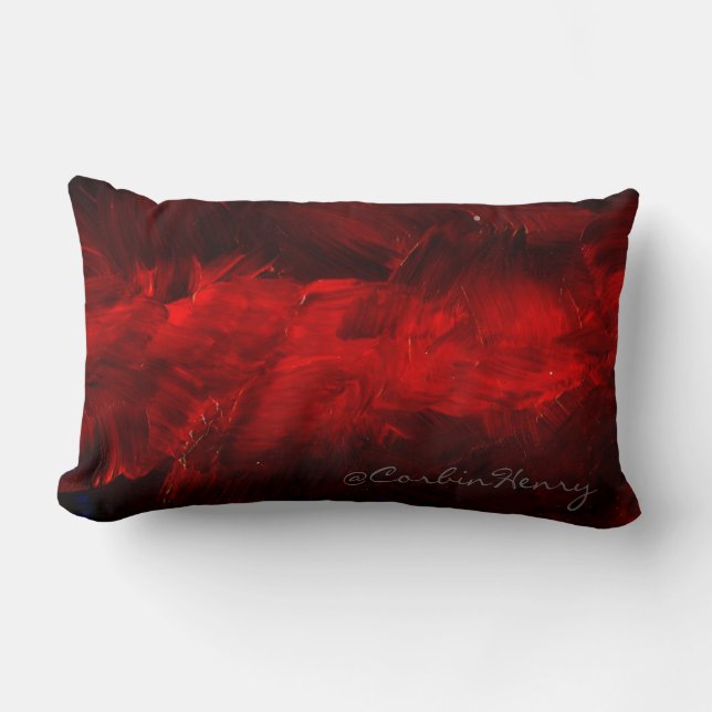 Coussin décoratif rouge-foncé (Recto)