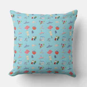 Coussin décoratif sur le thème de la couture