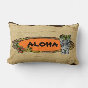 Coussin décoratif tiki de surf personnalisable