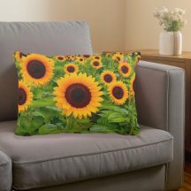 Coussin décoratif tournesols