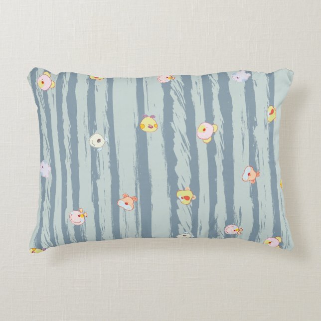 Coussin décoratif – Visages fantaisistes (Devant)