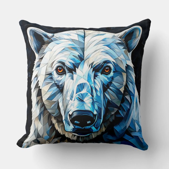 Coussin Décoration artistique d'intérieur d'animaux d'ours (Recto)
