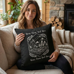 Coussin Décoration de chalet cosy rivière montagne Votre t