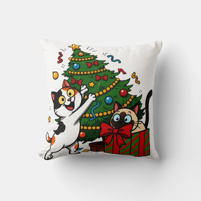 Coussin Décoration de l'arbre de Noël (Recto)