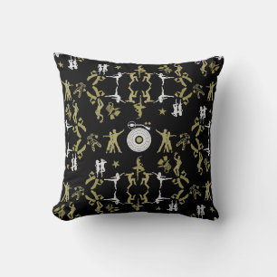 Coussin Décoration de maison à motif danseur doré