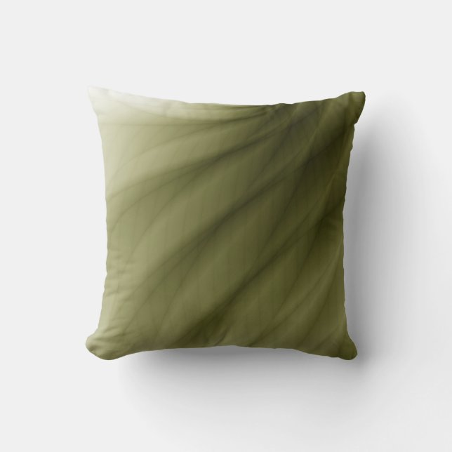 Coussin Décoration de maison artistique abstraite vert oli (Recto)