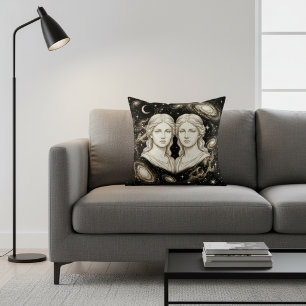 Coussin Décoration de maison Galaxy Gémeaux Zodiaque Céles