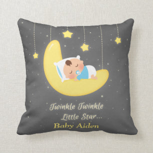 Coussin Décoration de nurserie bébé étoile scintillante