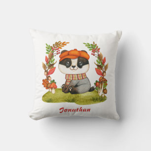 Coussin Décoration de nurserie d'automne Mignon petit bébé