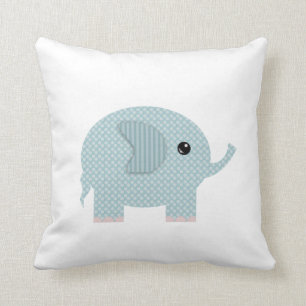 Coussin Décoration de nurserie éléphants mignons