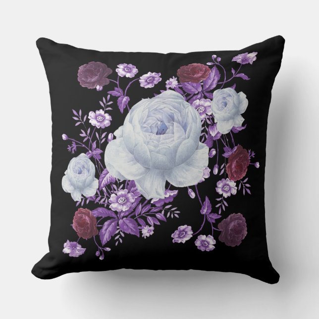 Coussin décoration fleurie (Recto)