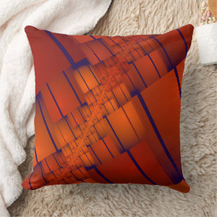 Coussin Décoration fractale géométrique absente rouge