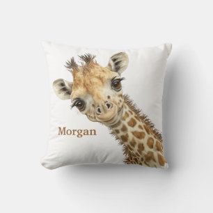 Coussin Décoration personnalisée de nurserie de bébé giraf