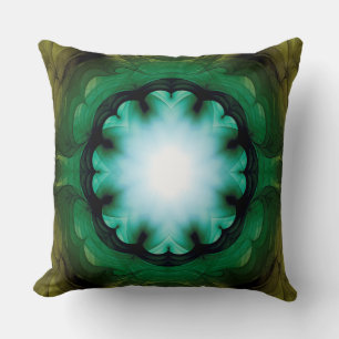 Coussin Décoration verte brillante florale
